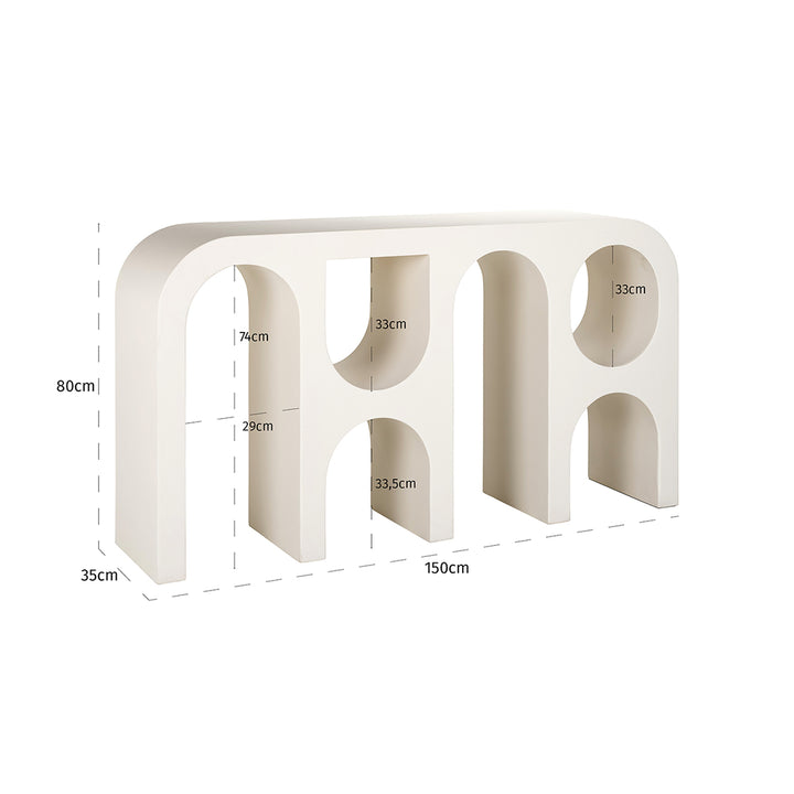 Wandtafel Bloomstone 150x80 (Wit)