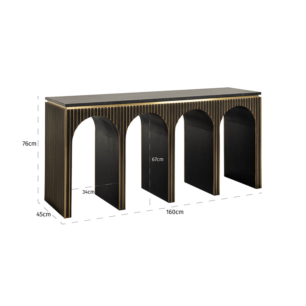 Wall table Les Arcs (Brushed Gold)