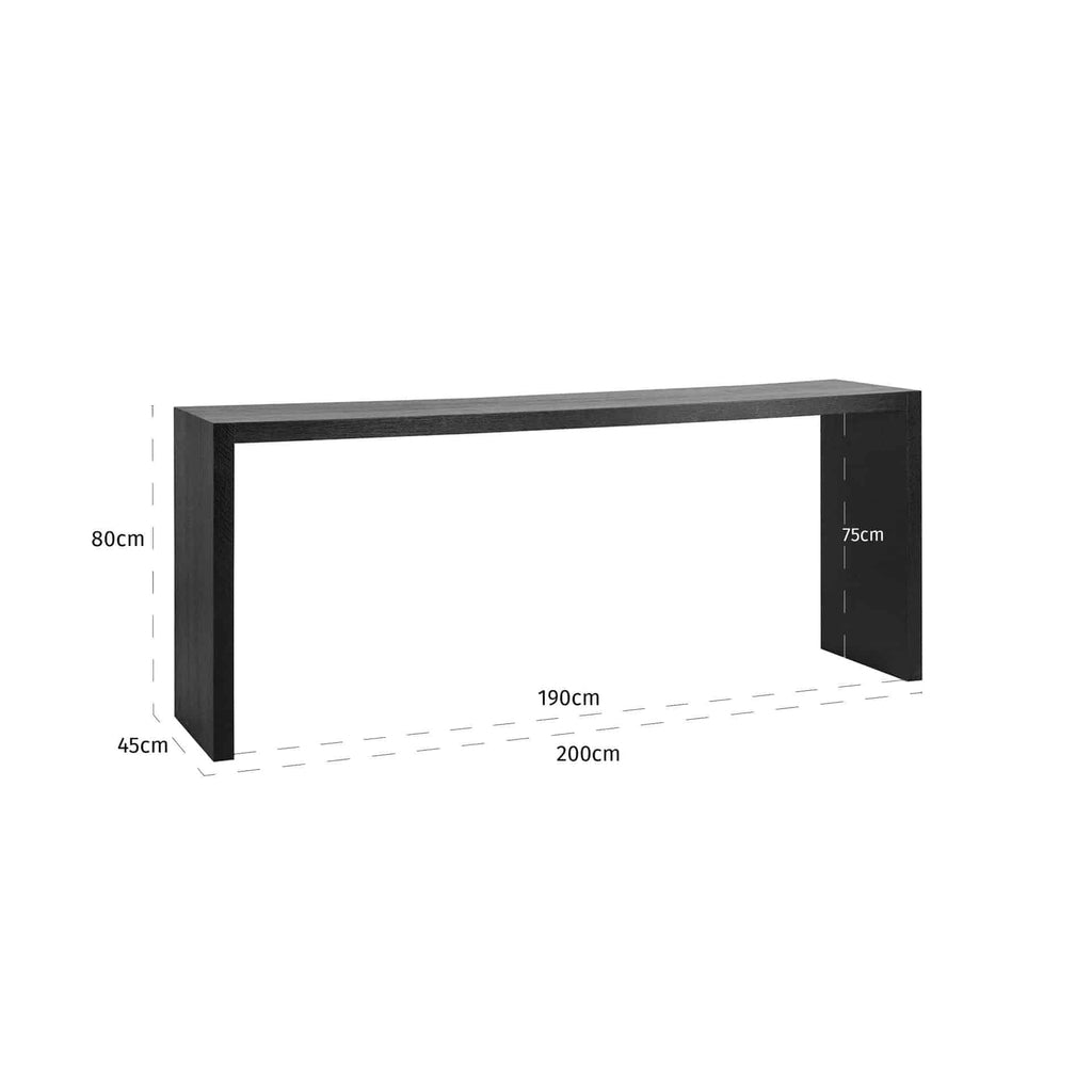Wall table Oakura (Black)