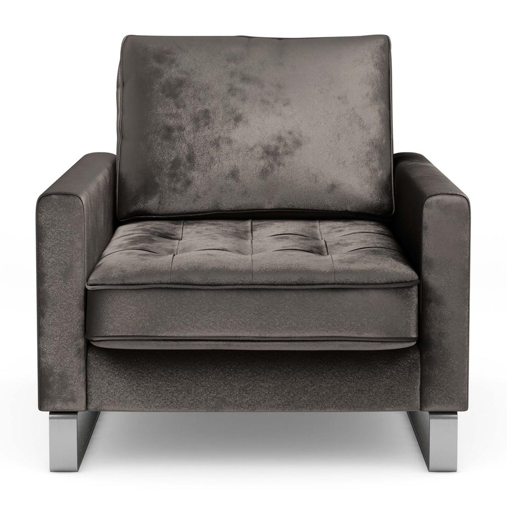 Rivièra Maison West Houston Arm chair Velvet Gri Gray