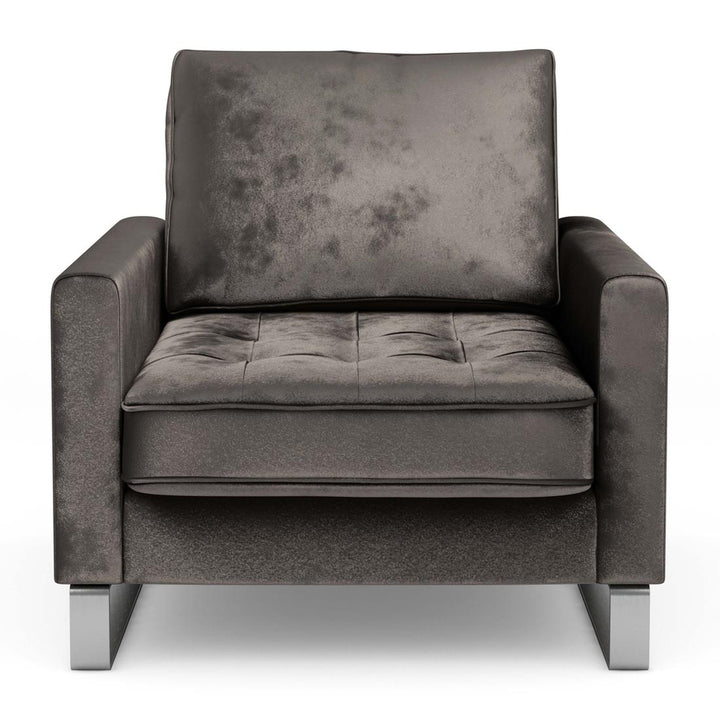 Rivièra Maison West Houston Arm chair Velvet Gri Gray